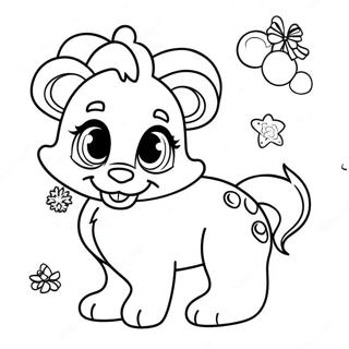 Página Para Colorear De Animales Festivos De Lisa Frank 65164-51579