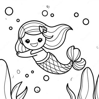 Rainbow Mermaid Coloring Pages