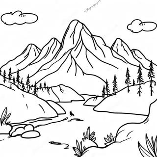 Mountain For Adults Coloring Pages