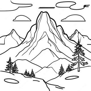 Majestic Mountain Range Coloring Page 65194-51605