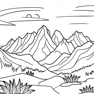 Majestic Mountain Range Coloring Page 65194-51606