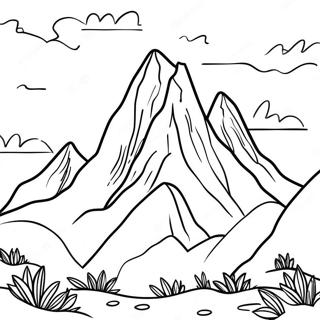 Majestic Mountain Range Coloring Page 65194-51607