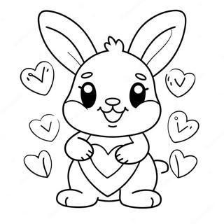 Cute Playboy Bunny With Heart Coloring Page 65224-51613