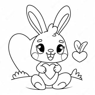 Cute Playboy Bunny With Heart Coloring Page 65224-51614