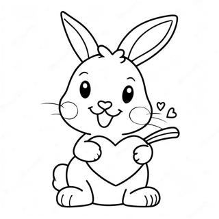 Cute Playboy Bunny With Heart Coloring Page 65224-51615