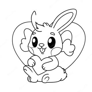 Cute Playboy Bunny With Heart Coloring Page 65224-51616