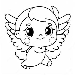 Cute Kawaii Cupid Coloring Page 65264-51661