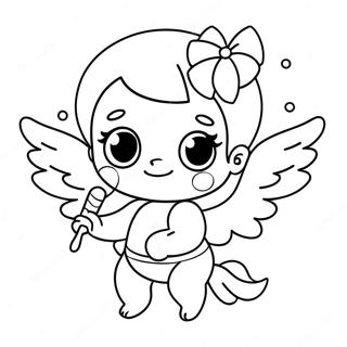 Cute Kawaii Cupid Coloring Page 65264-51662