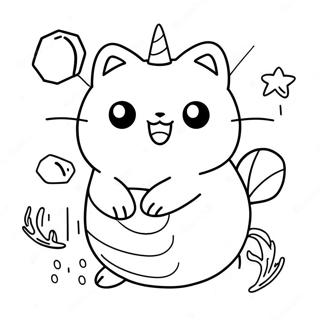 Mermaid Pusheen Coloring Pages