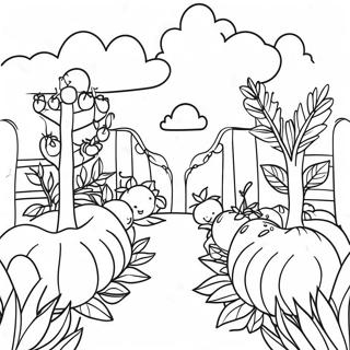 Colorful Vegan Garden Coloring Page 65294-51681