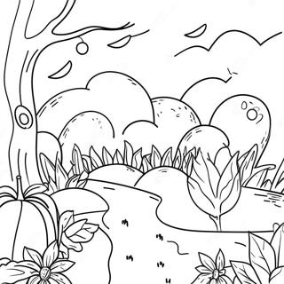 Colorful Vegan Garden Coloring Page 65294-51682