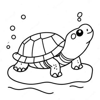 Cute Snapping Turtle Swimming Coloring Page 65344-51721