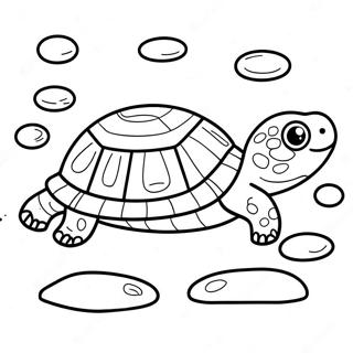 Cute Snapping Turtle Swimming Coloring Page 65344-51722