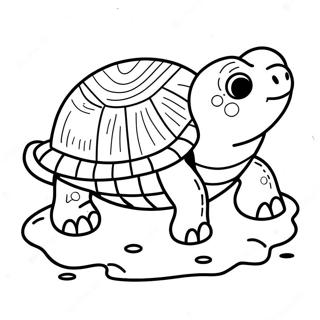 Cute Snapping Turtle Swimming Coloring Page 65344-51723