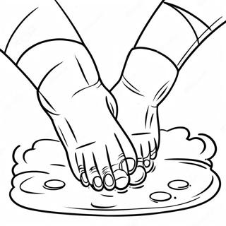 Foot Washing Craft Coloring Pages