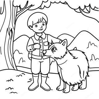 Peter And The Wolf Coloring Page 65393-51741