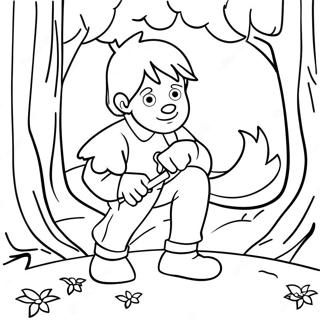 Peter And The Wolf Coloring Page 65393-51742