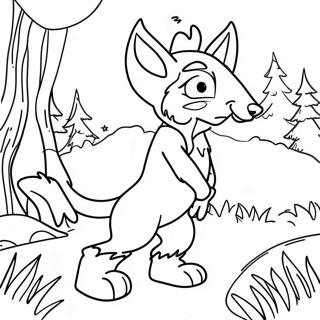 Colorful Peter The Wolf Scene Coloring Page 65394-51772