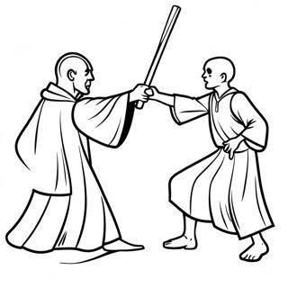 Harry Potter Vs Voldemort Duel Coloring Page 65403-51762