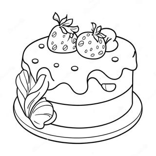 Colorful Cake Slice Coloring Page 65454-51812