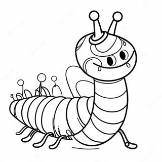 Happy Centipede Coloring Page 65464-51806