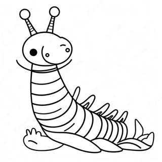 Happy Centipede Coloring Page 65464-51807