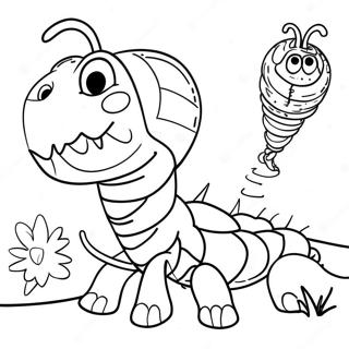 Happy Centipede Coloring Page 65464-51808