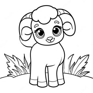 Schattige Baby Ram Kleurplaat 65504-51831