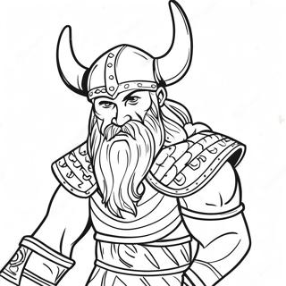 Viking Warrior Coloring Page 6550-5217