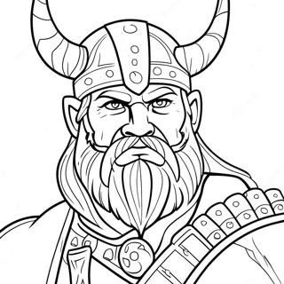 Viking Warrior Coloring Page 6550-5218