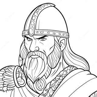 Viking Warrior Coloring Page 6550-5219