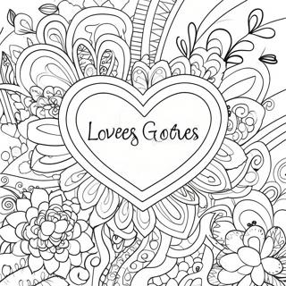 Sweet Heartfelt Love Quotes Coloring Page 65514-51853