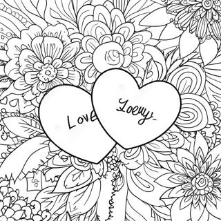 Sweet Heartfelt Love Quotes Coloring Page 65514-51855