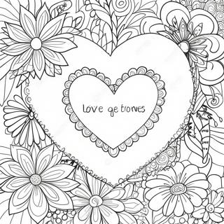 Sweet Heartfelt Love Quotes Coloring Page 65514-51856