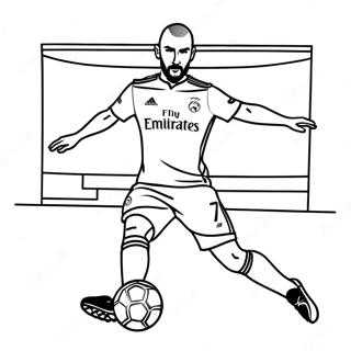 Pagini De Colorat Cu Karim Benzema Marcând Un Gol 65524-51864