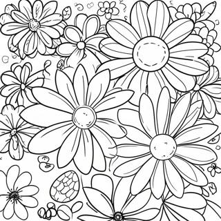 Colorful Flower Seeds Coloring Page 65594-51925