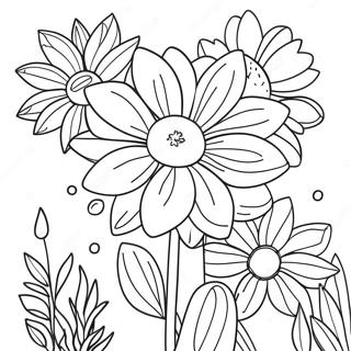 Colorful Flower Seeds Coloring Page 65594-51926