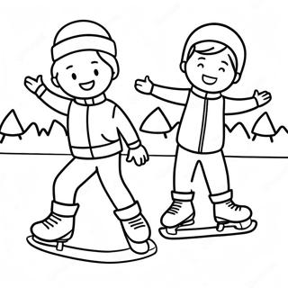 Ice Skating Coloring Pages