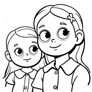 Wednesday And Enid Coloring Pages