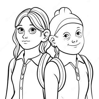 Wednesday And Enid Coloring Page 65663-51971