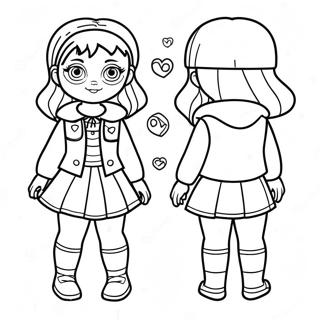 Enid's Colorful Outfit Coloring Page 65664-51992