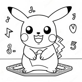 Cute Pikachu Solving Math Problems Coloring Page 65694-51994