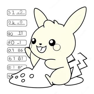 Cute Pikachu Solving Math Problems Coloring Page 65694-51996