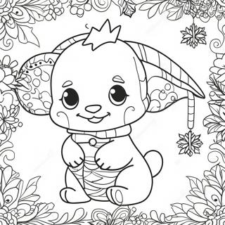 Festive Christmas Stitch Decoration Coloring Page 6571-5271