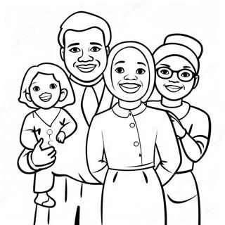 Joyful Black Family Coloring Page 65794-52065