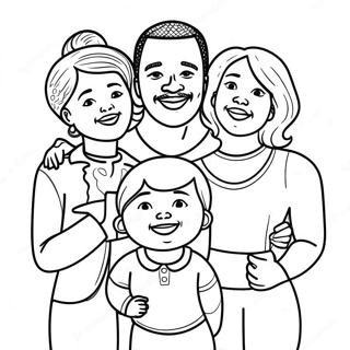 Joyful Black Family Coloring Page 65794-52066