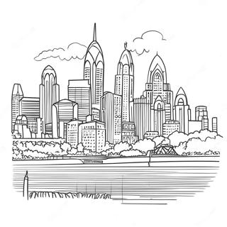 Philadelphia Skyline Coloring Page 65823-52094