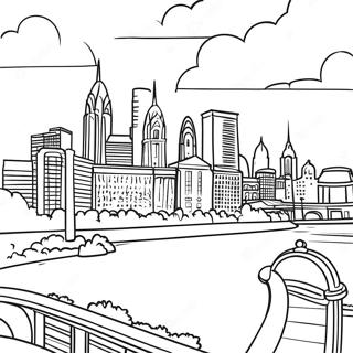 Philadelphia Skyline Coloring Page 65823-52096