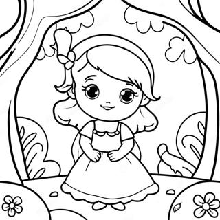 Magical Fairy In Enchanted Forest Coloring Page 65884-52138