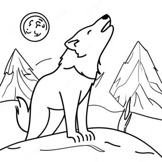 Arctic Wolf Howling At The Moon Coloring Page 65913-52176